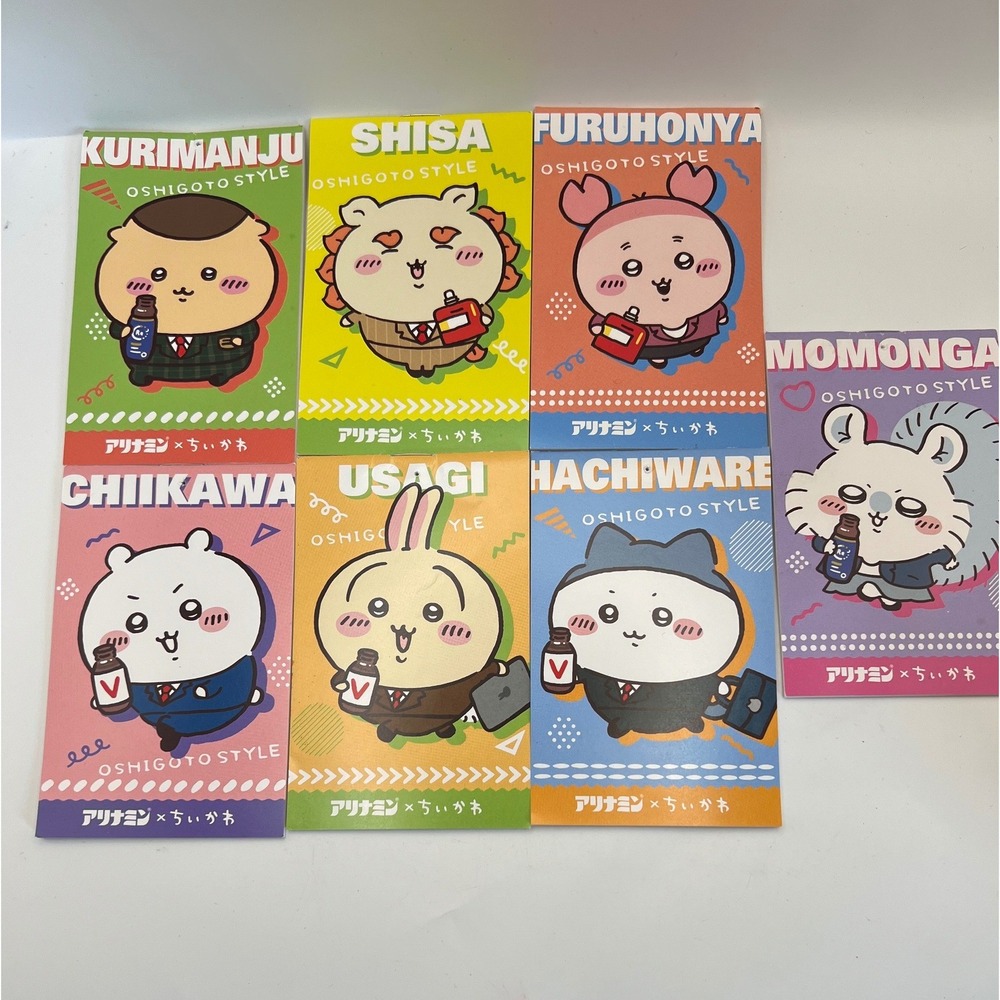 Chiikawa Japan Limited Original Flip Book Memo Set of 7 Minor flaws READ AS IS